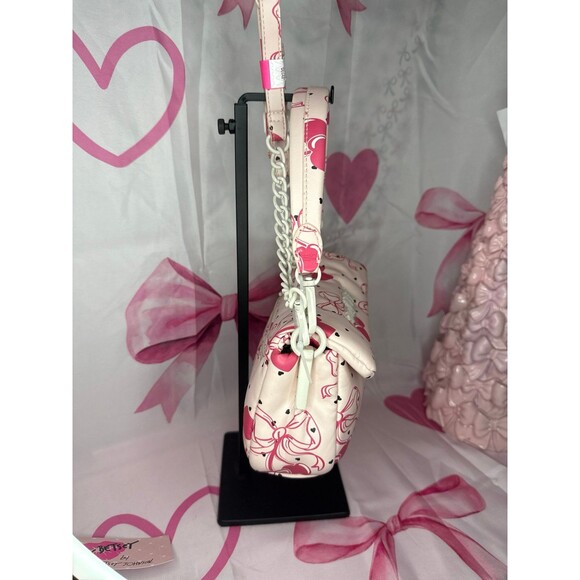 Betsey Johnson Pink bow Cherry Shoulder Bag and Wallet - Picture 4 of 9